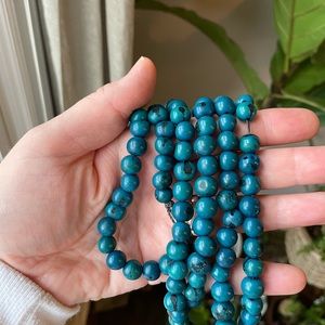 Noonday Collection açaí seed necklace in turquoise. BEAUTIFUL!